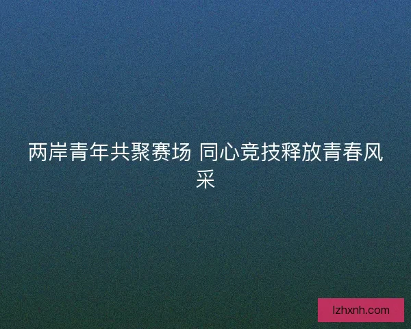 两岸青年共聚赛场 同心竞技释放青春风采